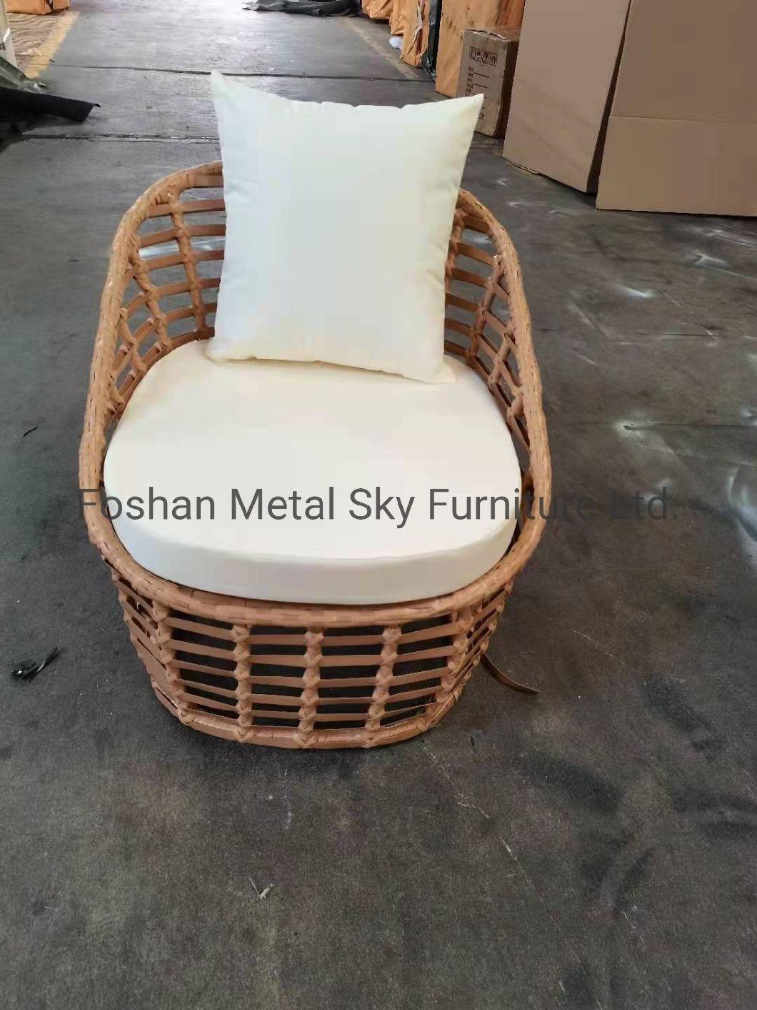 Outdoor Leisure Hotel Restaurant Patio Garden Aluminum Rattan Wicker Sofa