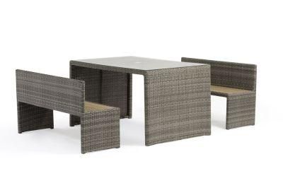 Plastic Rattan Chair and Table Perfect for Relaxed Garden Use