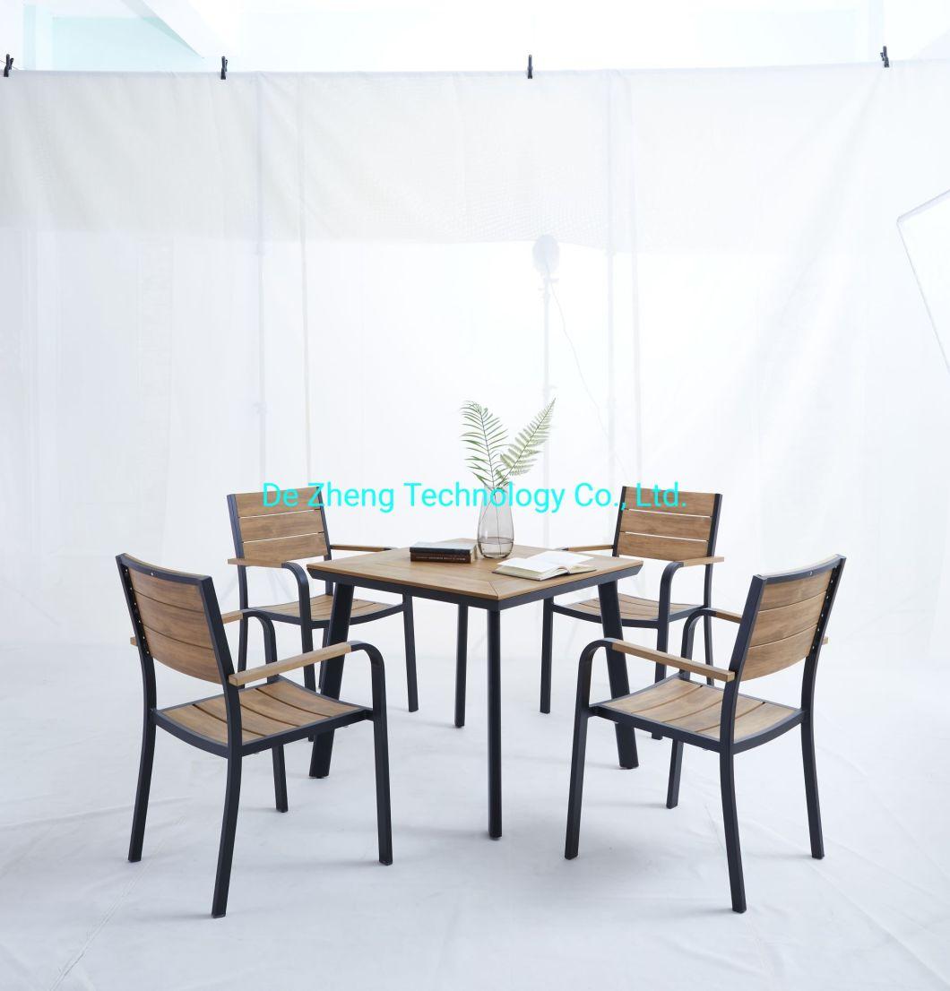 Garden Polywood Dining Table Garden Table New Fashion New Design Stackable Cafe French Bistro Table Set