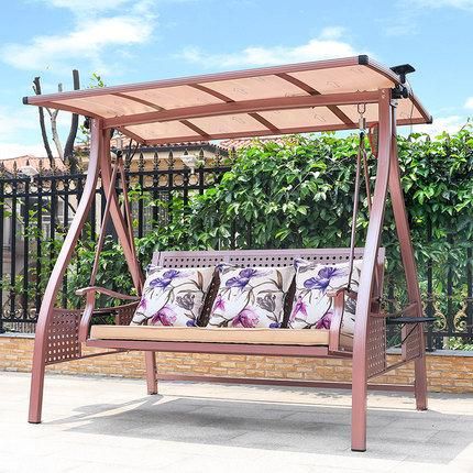 Outdoor Outdoor Swing Rocking Chair Garden Adult Double Hanging Chair Home Balcony Solar Iron Cast Aluminum