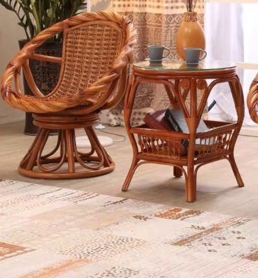High Quality and Low Price 360 Degree Swivel Chair Outdoor Indoor Restaurant Leisure Rattan Chair Wicker Rocking Chair