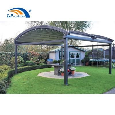 Arch Roof Cover Gazebo Outdoor Garden Furniture Retractable Pergola