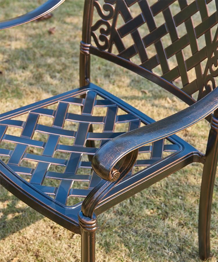 Good Price Die Cast Aluminum Outdoor Furniture Garden Dining Table with 4 Chair