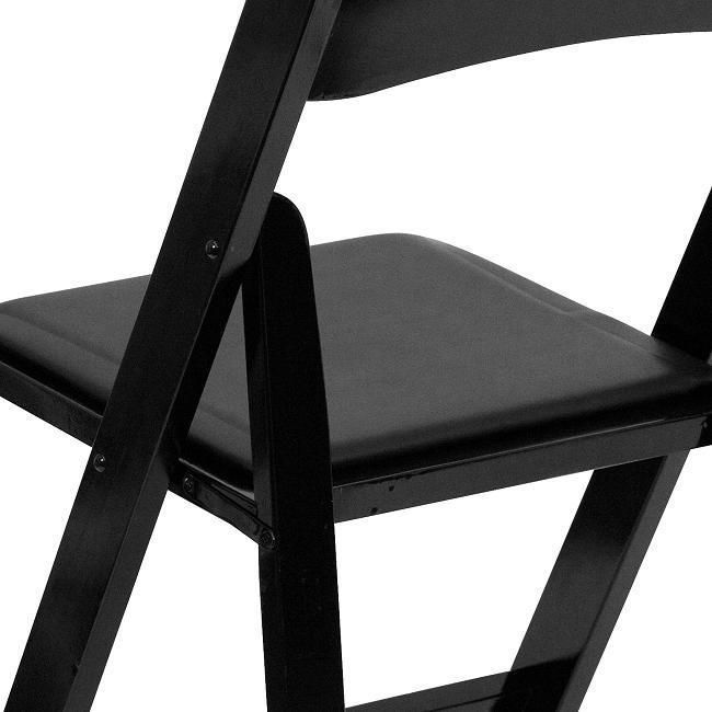 Black Resin Stackable Lightweight Wimbledon Folding Chair for Outdoor Wedding