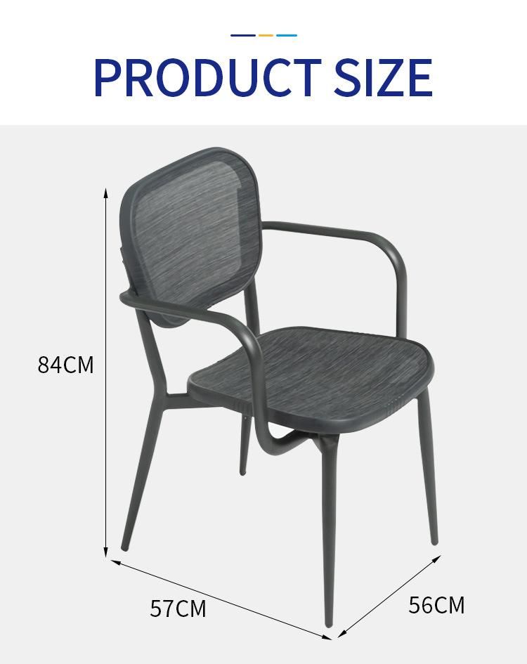 Vangarden Aluminum Sling Stackable Outdoor Restaurant Cafe Bistro Chair