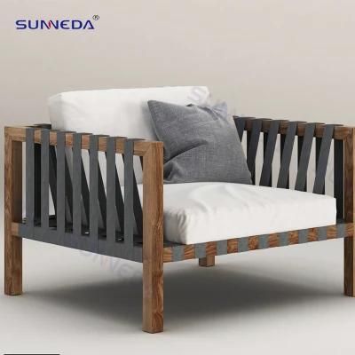 Nature Leisure Outdoor and Indoor Teak Wood Frame Sofa Set