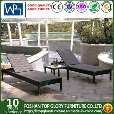 Outdoor Beach Furniture Restaurant Hotel Poolside Rattan Sun Lounger (TG-JW93)