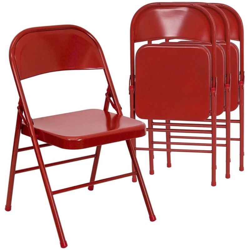 Modern Design Portable Metal Leg Hotel Fishng Dining Folding Chair