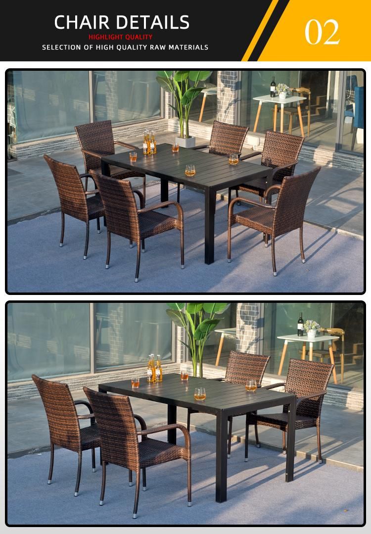 Outdoor Rattan Garden Patio Dining Table and Chair