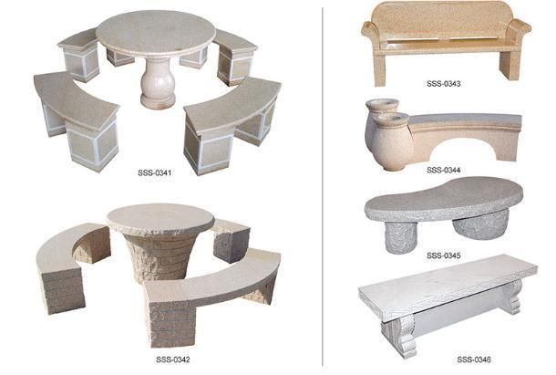 Cheap Stone Table & Bench for Garden furniture