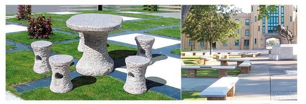 Cheap Stone Table & Bench for Garden furniture