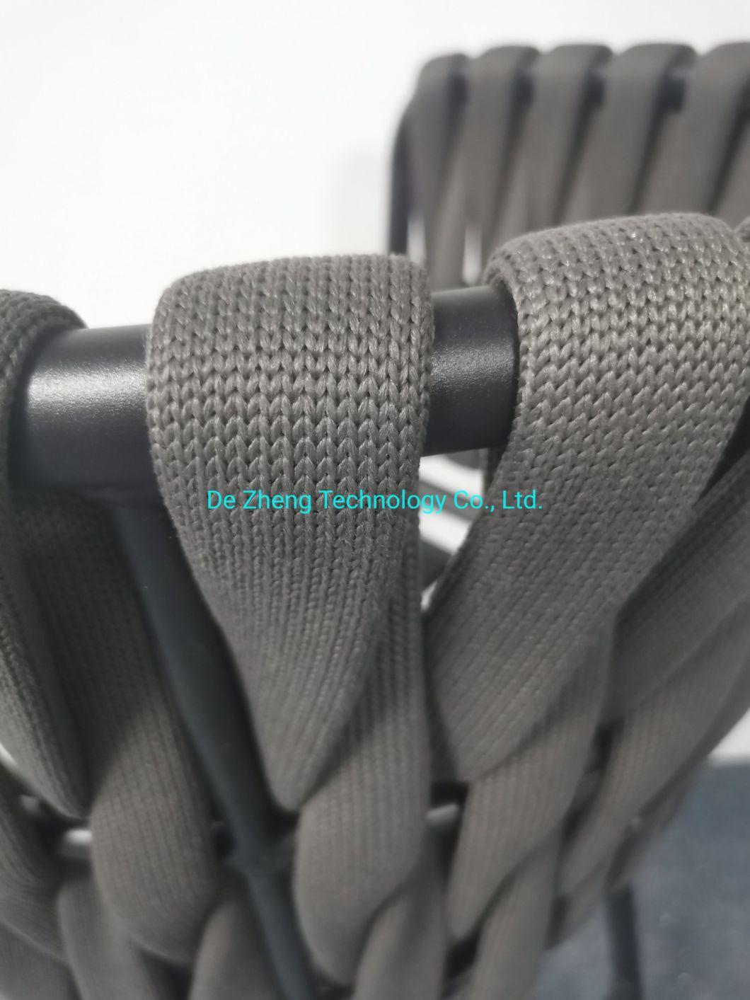Hot Sale Modern Leisure Outdoor Bar Stool Luxury Aluminum Rope Chair Factory Supply High Quality Garden Furniture