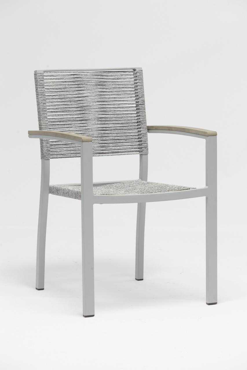 Popular Aluminium Rope Garden Patio Outdoor Leisure Dining Chair