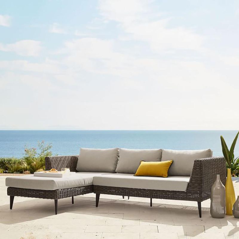 Modern Design Waterproof Fabric PE Rattan Outdoor Garden Sofa