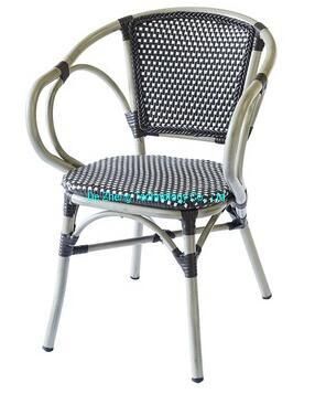 Leisure Outdoor Woven Rattan Restaurant Garden Wedding Furniture Bull Head Arm Chair