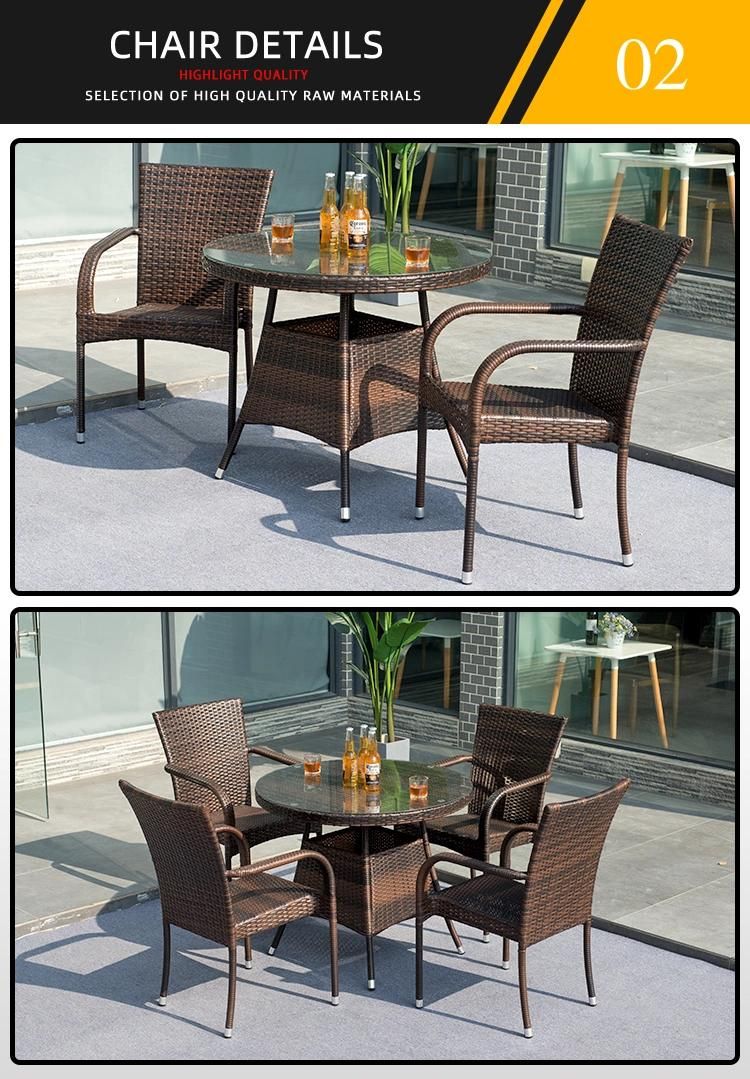Restaurant Wicker/Rattan Outdoor Swimming Pool Furniture Garden Tables and Chairs