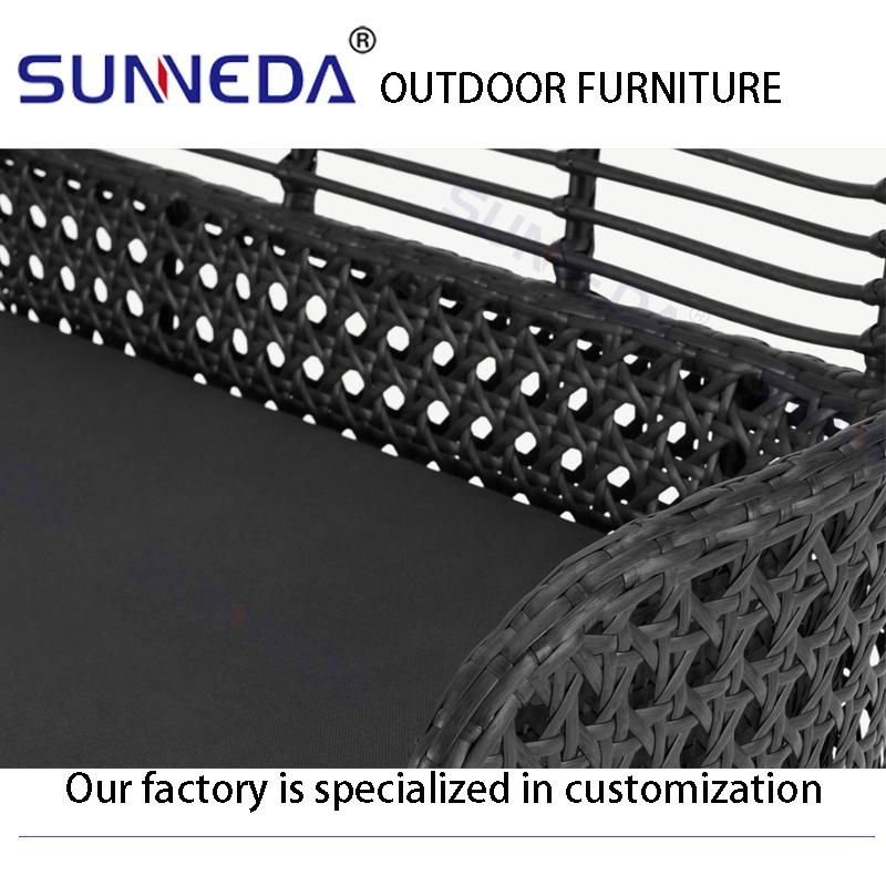Wicker 4 Pieces Rattan High Tea Table Talking Furniture Set