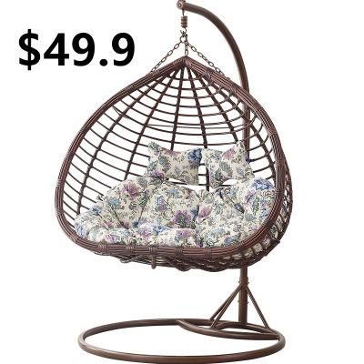 Outdoor Patio Swings Hanging Egg Chair Comfortable Cushion Outdoor Rattan