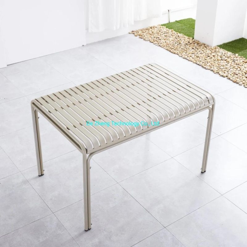 French Furniture Durable Antique Aluminium Dining Table Indoor and Outdoor Modern Restaurant Table