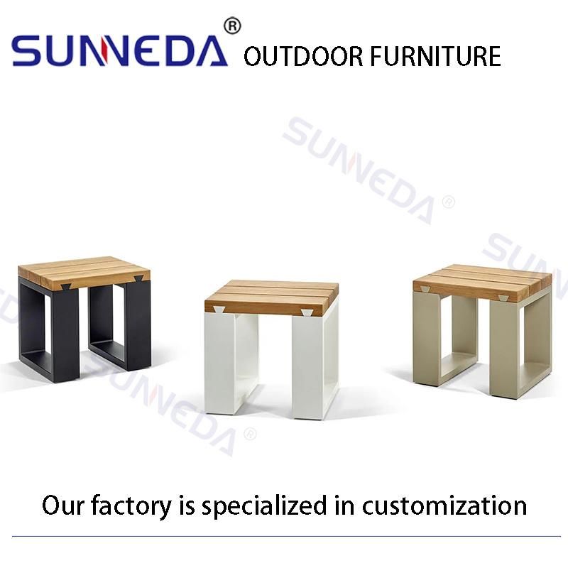 Modern Minimalist Outdoor Furniture Used in Villas Hotel Courtyard Bench Set