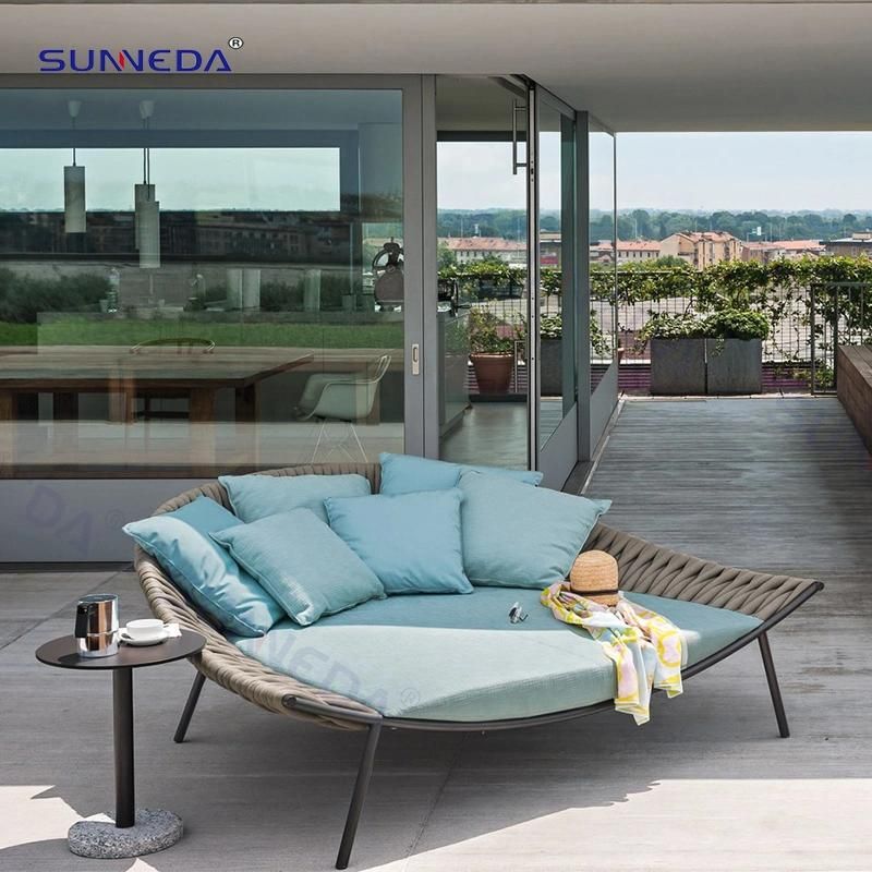 Nice Design Wicker Outdoor Furniture Webbing Luxury Swimming Pool Sunbed - Patio Beach Chaise Lounger