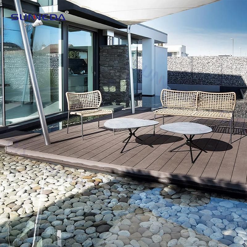 Modern Colorful Rope Sofa Chair Aluminum Single Chair