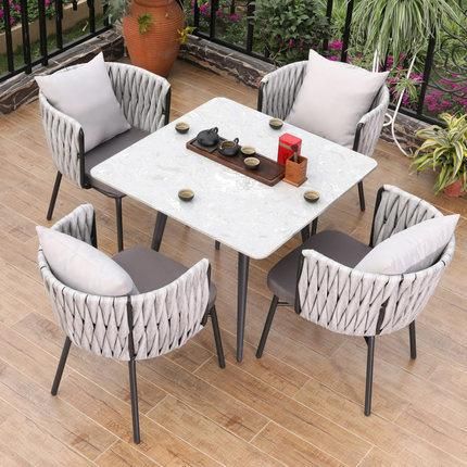 Nordic Outdoor Table and Chair Courtyard Villa Garden Rattan Chair Leisure Combination