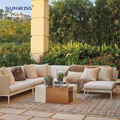 Hotel Rattan Aluminum Frame Sofa Set Leisure Outdoor Garden Chair
