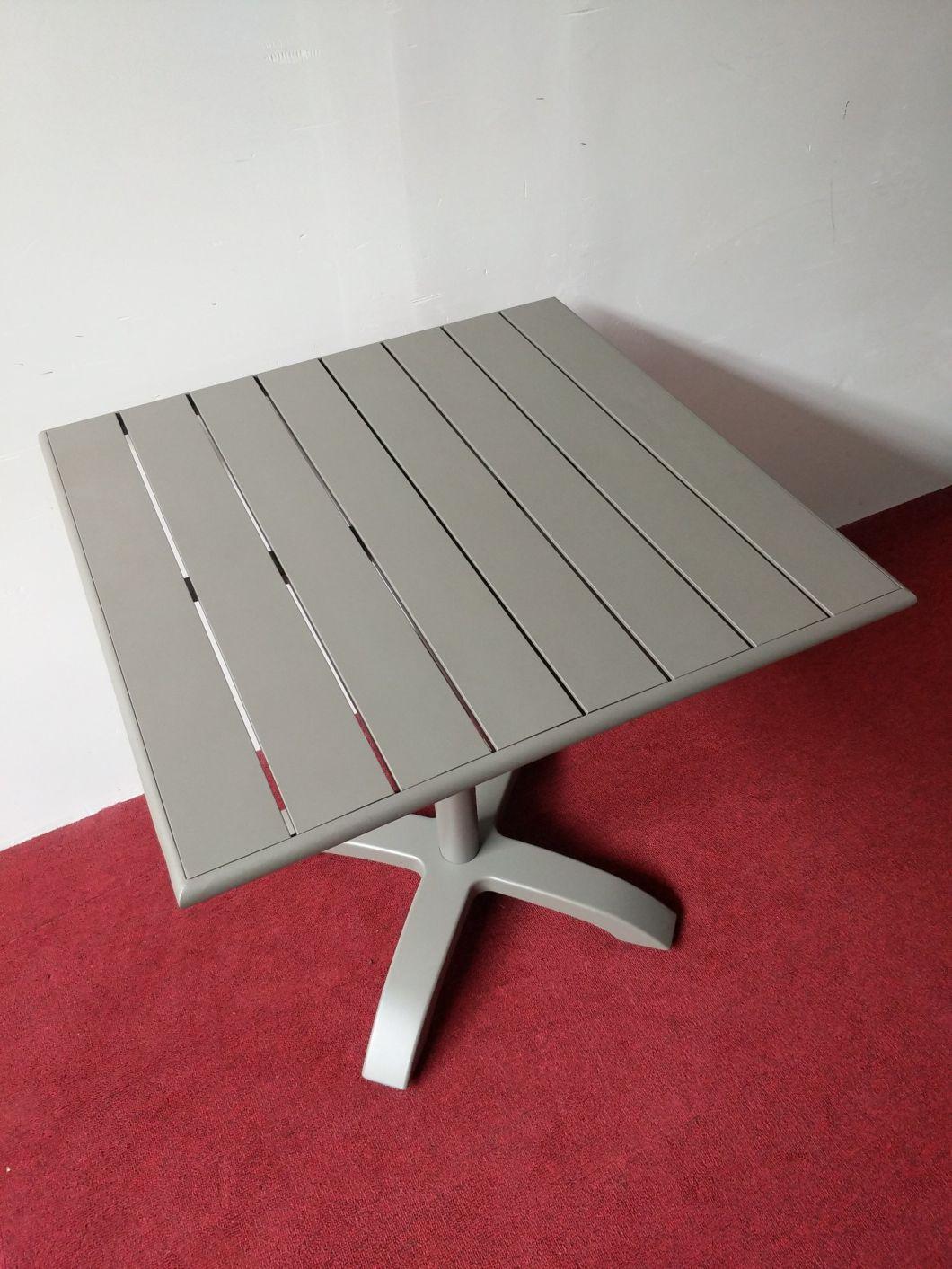 Hot Sell Colorful Customize Logo Ads Outdoor Garden Aluminum Dining Bistro Table