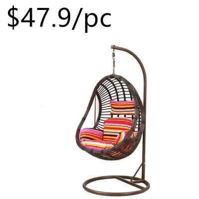 Popular Rotary Headrest Hanging Outdoor Rattan Wicker Garden Swing Chair