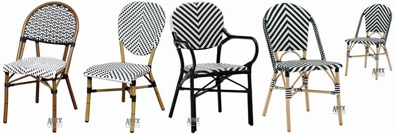 Wholesale Outdoor Balcony Aluminum Bamboo Look Wicker Rattan Chair