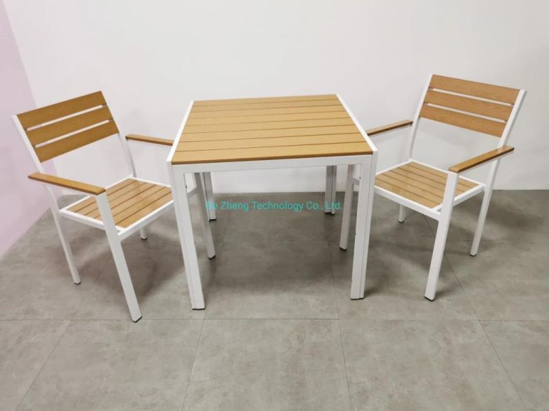 High Quality Hotel White Metal Aluminium Outdoor Table and Chair High End Outdoor Patio Furniture Patio Dining Sets