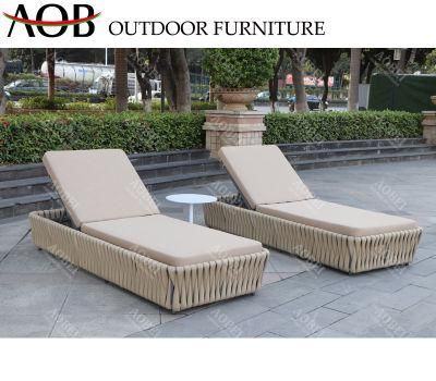 Modern Luxury Garden Patio Hotel Resort Home Outdoor Furniture Rope Beach Chair Sun Lounger Sunbed