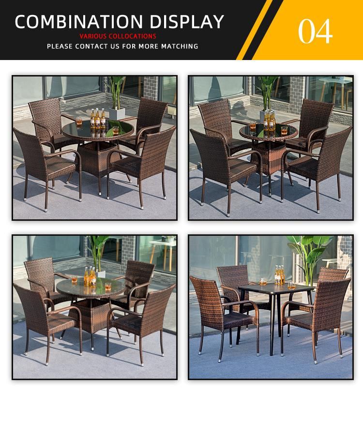 Outdoor Rattan Garden Patio Dining Table and Chair