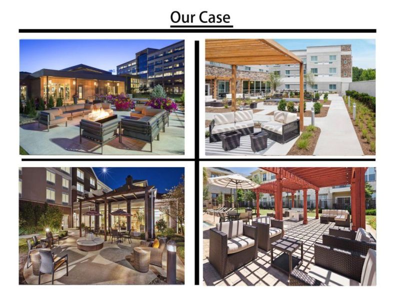 Hot Selling Black Aluminum Luxury Outdoor Garden Furniture Sofa Set
