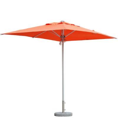 Outdoor Rooftop Sunshade Anti-Ultraviolet Single-Top MID-Rod Hand-Pulled Umbrella