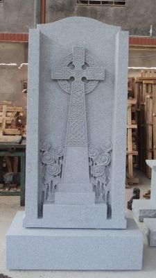 Customization Cheap Cemetery White Granite Cross Tombstone
