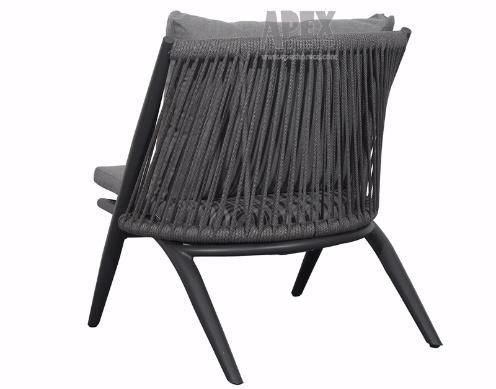 Hotel Garden Furniture Aluminum Frame Weather Resistant Outdoor Sofa Set
