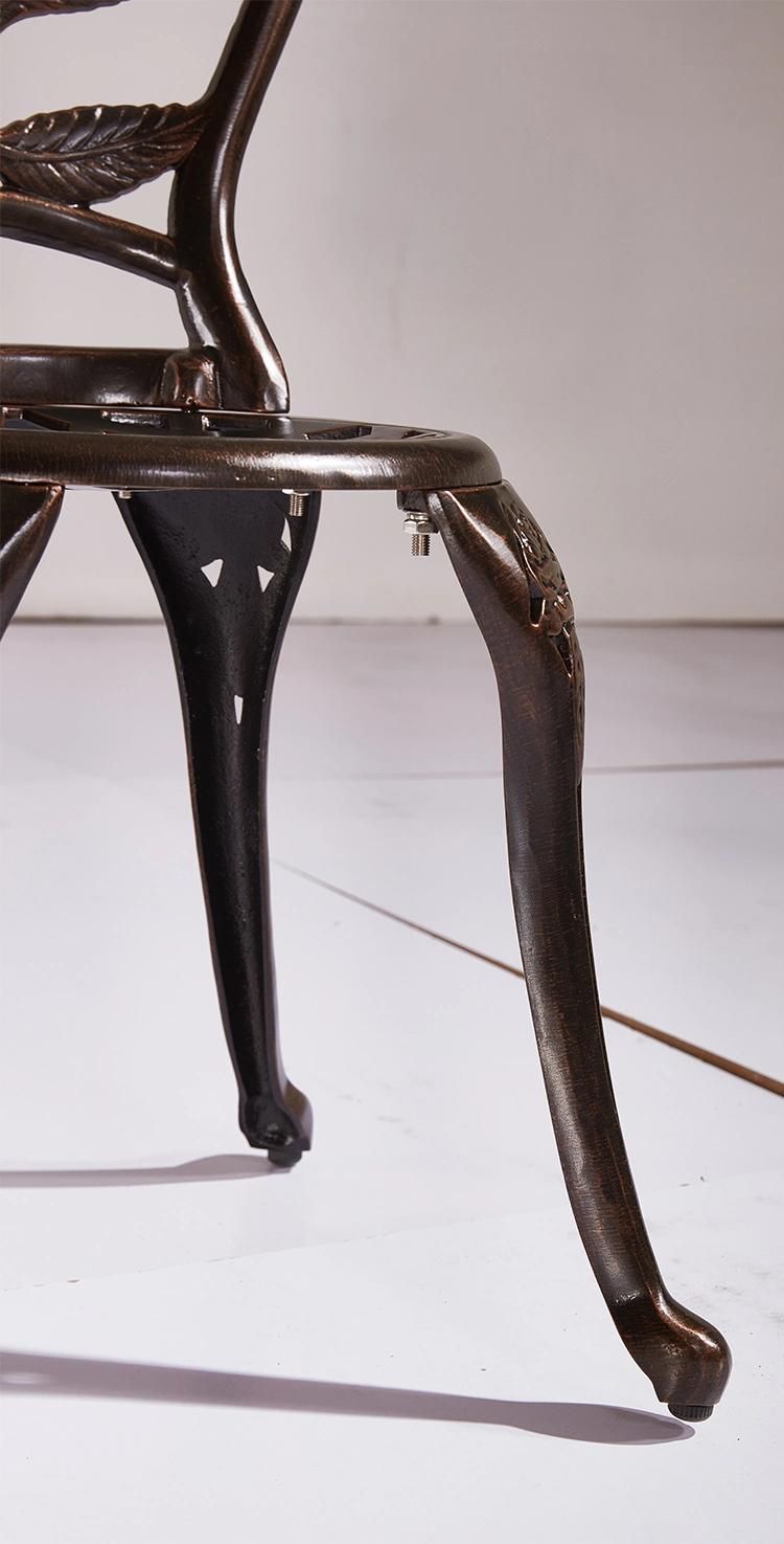 Functional Patio Casting Chair Merit Cast Aluminum Stacking Chair