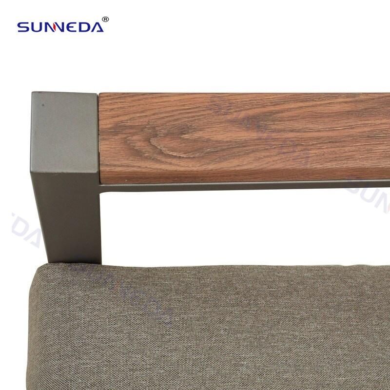 Aluminum Outdoor Hotel Apartment Armrest Sofa Double Sofa