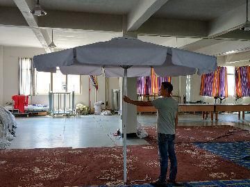 OEM Outdoor Garden Beach Promotional Patio Umbrella Round Aluminum Parasol