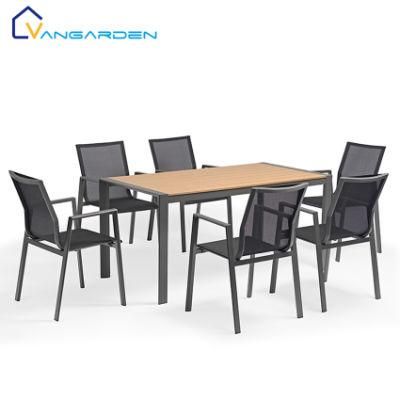 6 Seater Outdoor Furniture Set with Wood Table From China 2020