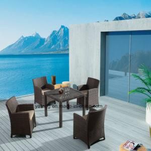 Classic Design PE-Synthetic Rattan Outdoor Furniture Dining Set with Chair&amp; Table (YTA020-1&YTD020-10)