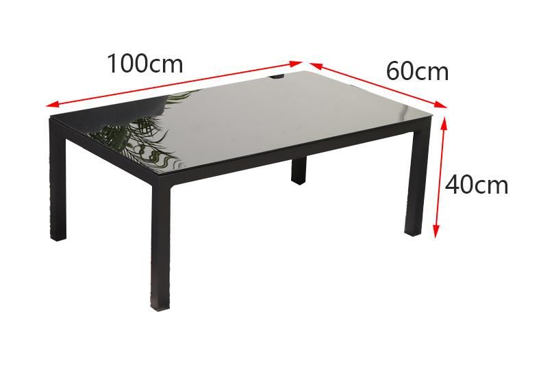 Wrapped Aluminum Carton Box Patio Clearance Black Metal Outdoor Sectional Sofa Patio Set
