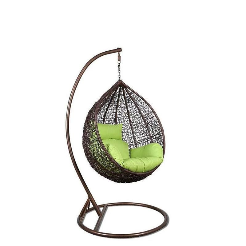 Outdoor Garden Hanging Warter Dropped Wicker Headrest Leisure Swing Chair