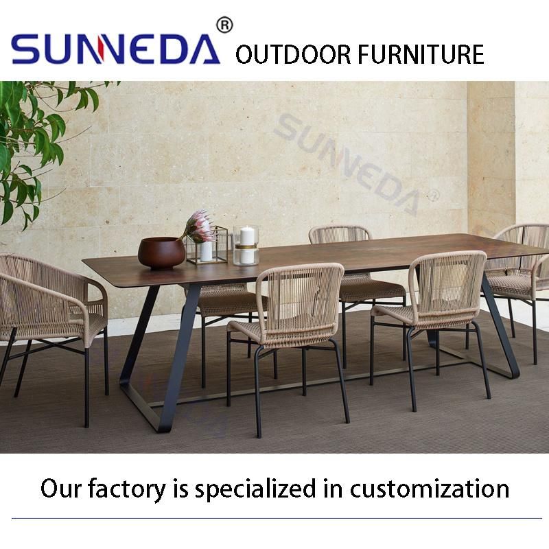 Outdoor Dining Chair Rattan Wicker Cast Aluminum Patio Furniture Chair