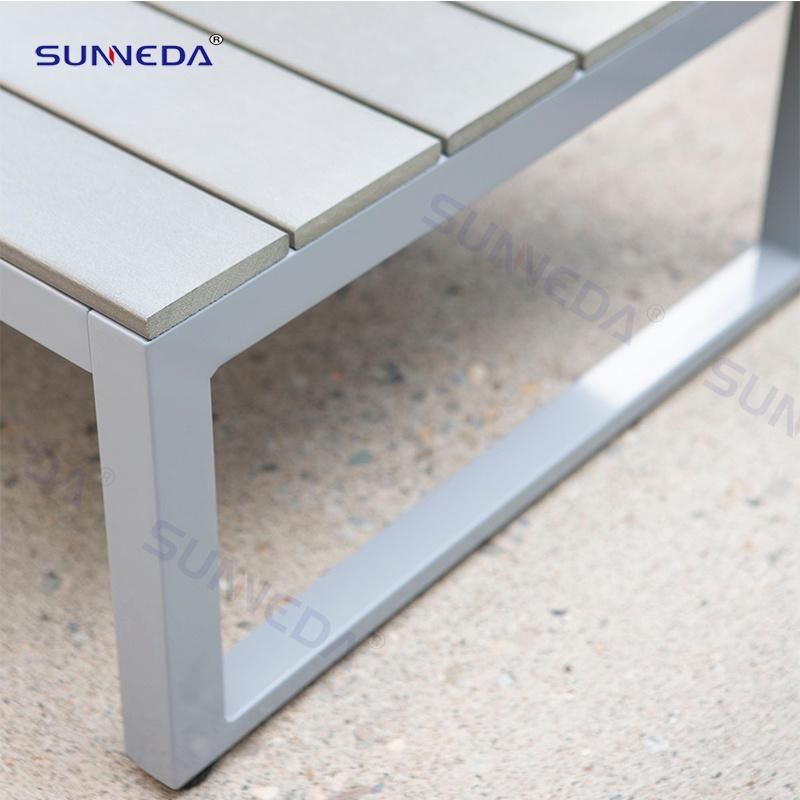 Luxury Durable White Aluminum Outdoor Furniture Garden Sofa Set