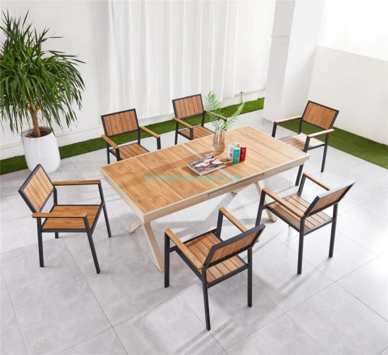 Garden Restaurant 2 Seater 4seater 6 Seater Garden Dining Furniture Aluminum Garden Table Chair Cafe Chair and Table Set