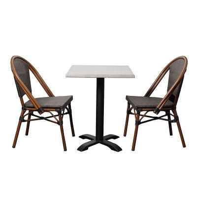 Top Seller Outdoor Furniture Villa Garden Arm Metal Aluminum Cafe Dining Chairs