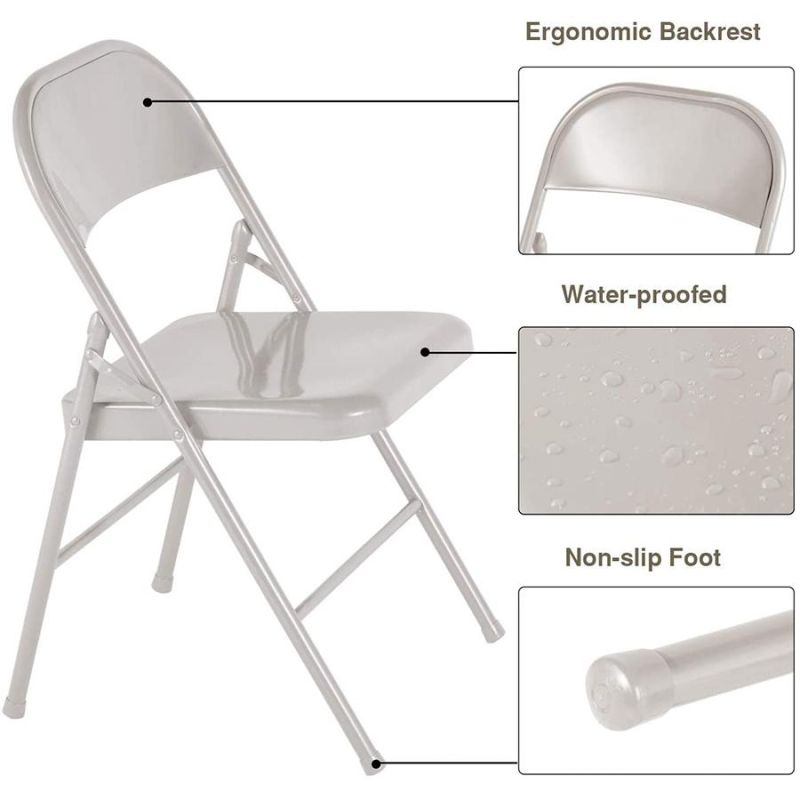Stackable Metal Folding Chair for Wedding and Party